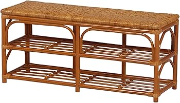 Amazon.co.jp: ベンチ ラタンベンチ 籐ベンチ 椅子 幅90 奥行30 高さ40